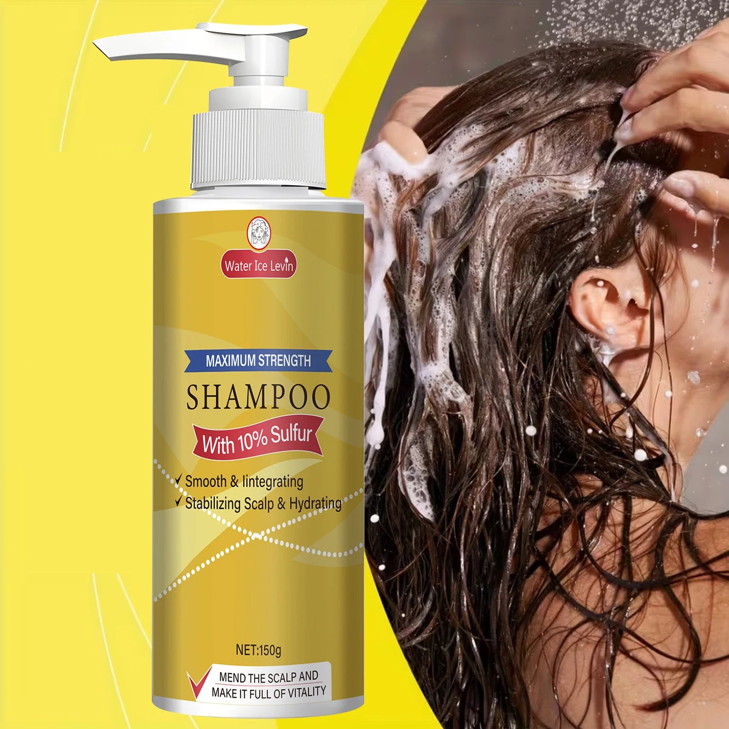 Maximum Strength Shampoo (10% Sulfur): Bee Venom-Infused, Smooths Hair, Stabilizes Scalp & Hydrates for Soft, Shiny Locks