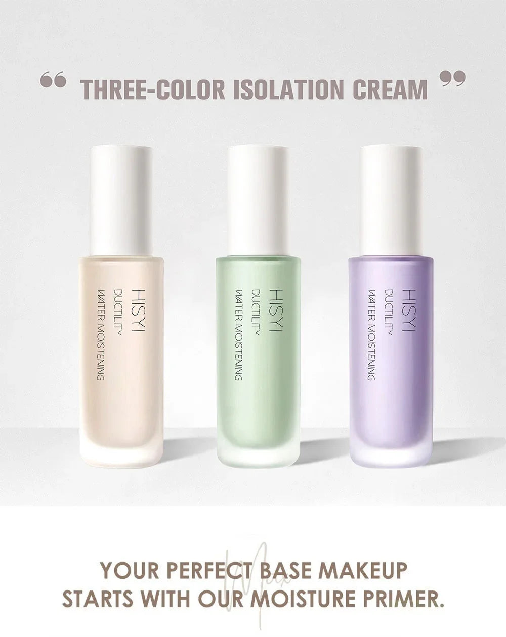Marie Primer Tricolor Hidratante — Corrector de Tono, Iluminador y Suavizante para el Rostro