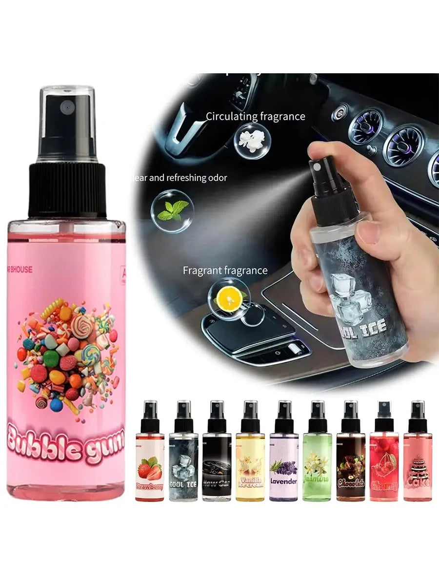 Car Air Freshener Spray Car Fragrance Long-Lasting Light Strawberry cake Scent Fresh Perfume Car Interior Deodorant Spray