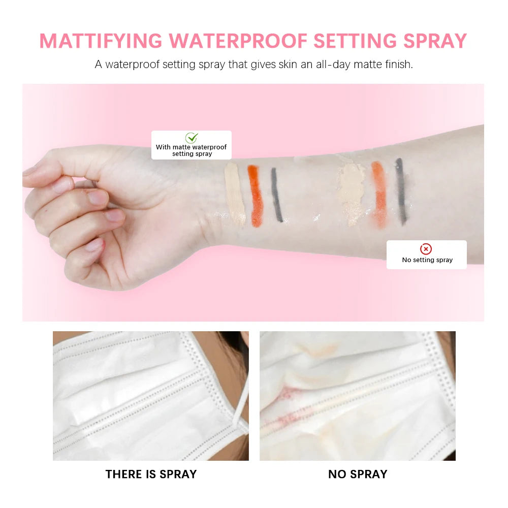 Marie Spray Fijador Matificante — Impermeable, Anti-Sudor, Control de Grasa y de Larga Duración para Mantener el Maquillaje Firme