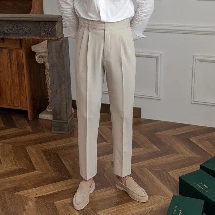 Man Suits Pants Fluid Khaki Draped Trousers for Men Baggy Suit Korean Style Clothes Reviews Many Slacks High Quality Dress Up