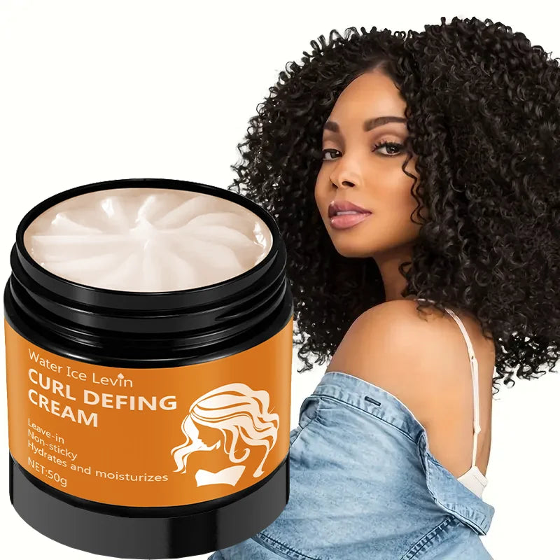 50g Black Castor Oil Curl Styling Cream - Moisturizing Hair Styling Cream Suitable for Normal Hair, Men and Women, with an Easy-To-Use and Portable Plant-Based Formula
