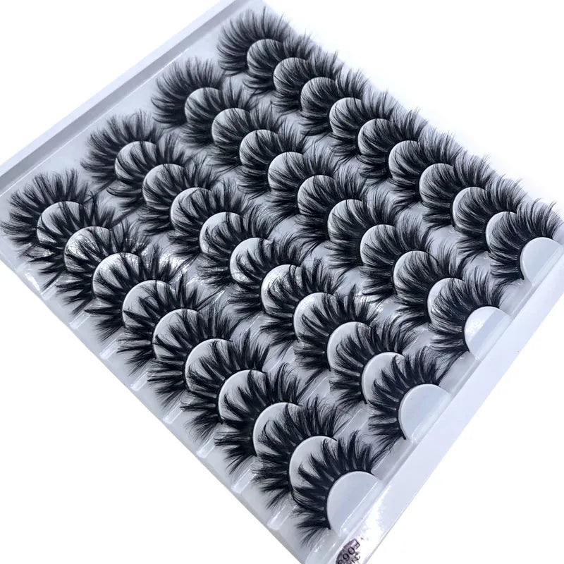 HBZGTLAD New 20 Pairs False Lashes 3D Mink Lashes Fluffy Dramatic Thick Volume Eyelashes Natural Lashes Fake Lashes Makeup
