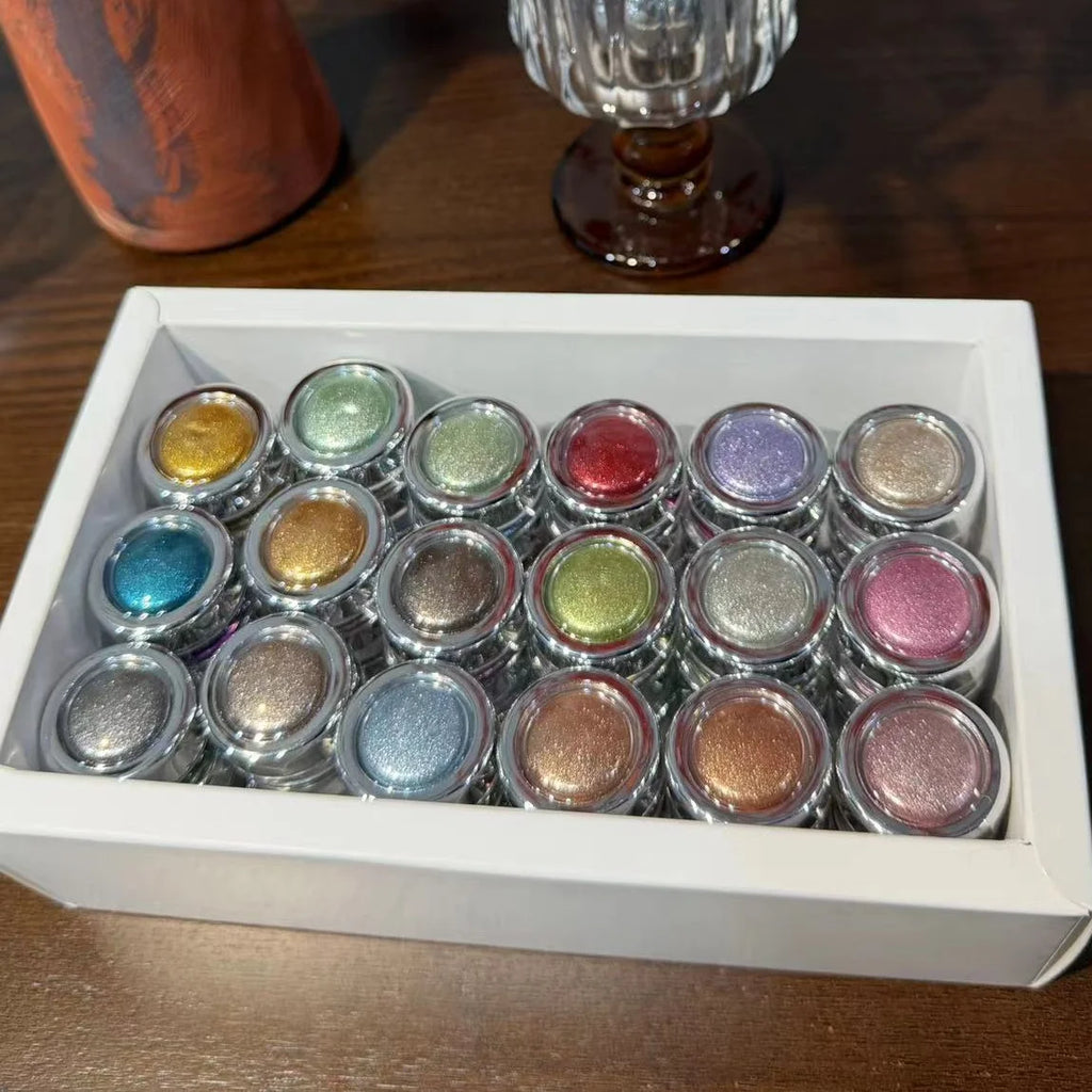 Nail Art Set, 54 Colors Magic Mirror Powder Moonlight Opal Champagne Gold Silver Color Metal Aurora, Nail Polish Kit