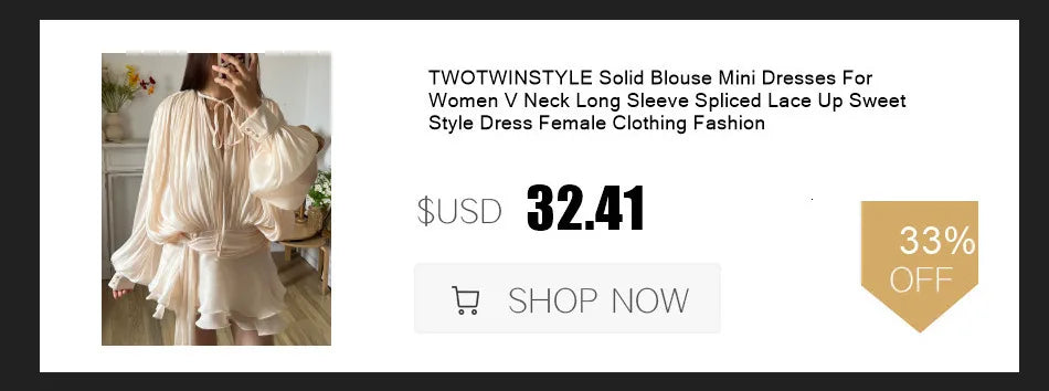 TWOTWINSTYLE Solid Spliced Button Slimming Dresses For Women O Neck Long Sleeve High Waist Temperament Dress Female Fashion New