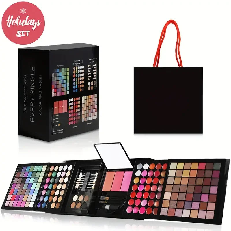 Marie Set de Maquillaje de 177 Colores — Paleta de Sombras, Rubor, Brillo Labial, Corrector y Espejo Incluido para Mujer