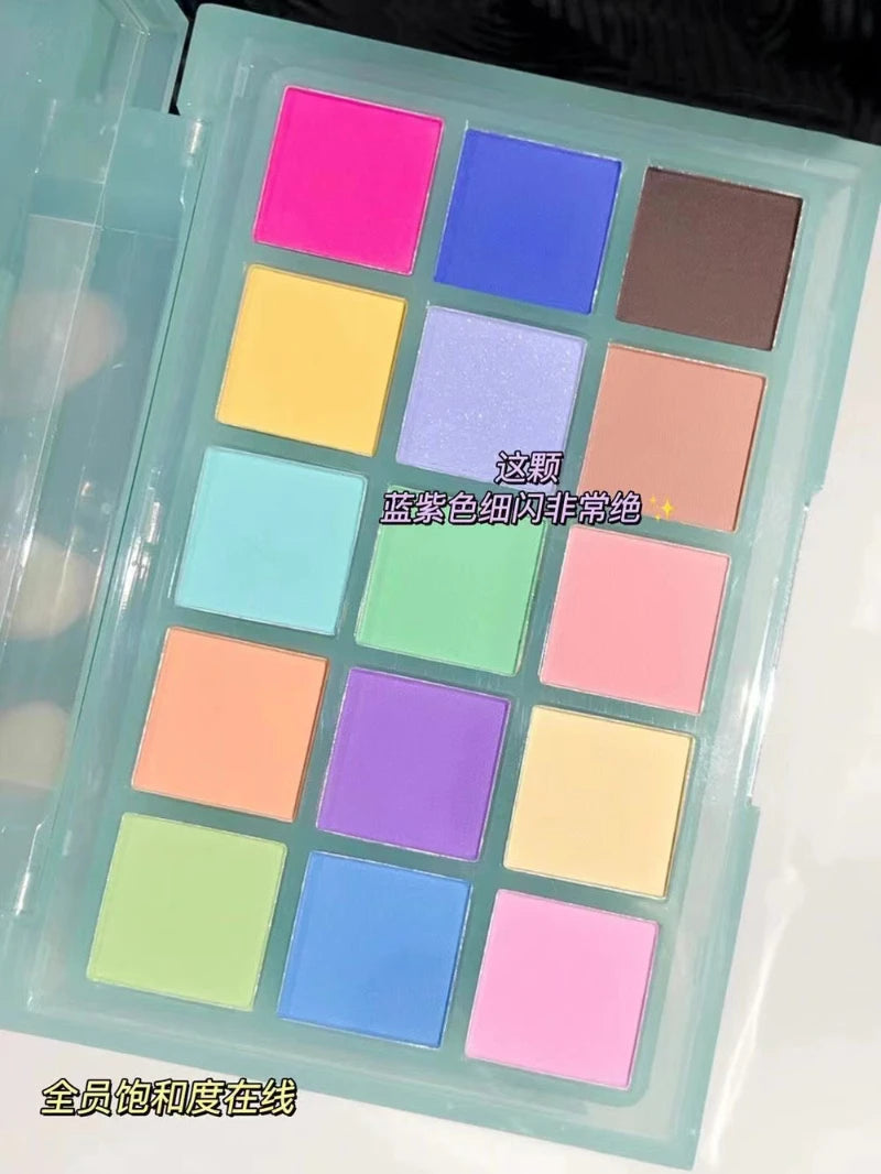 Eyeshadow Makeup Palette,15 color Shimmer Eyeshadow,Matte,Highly Pigmented,Waterproof,Eyeshadow Makeup,blendable Makeup