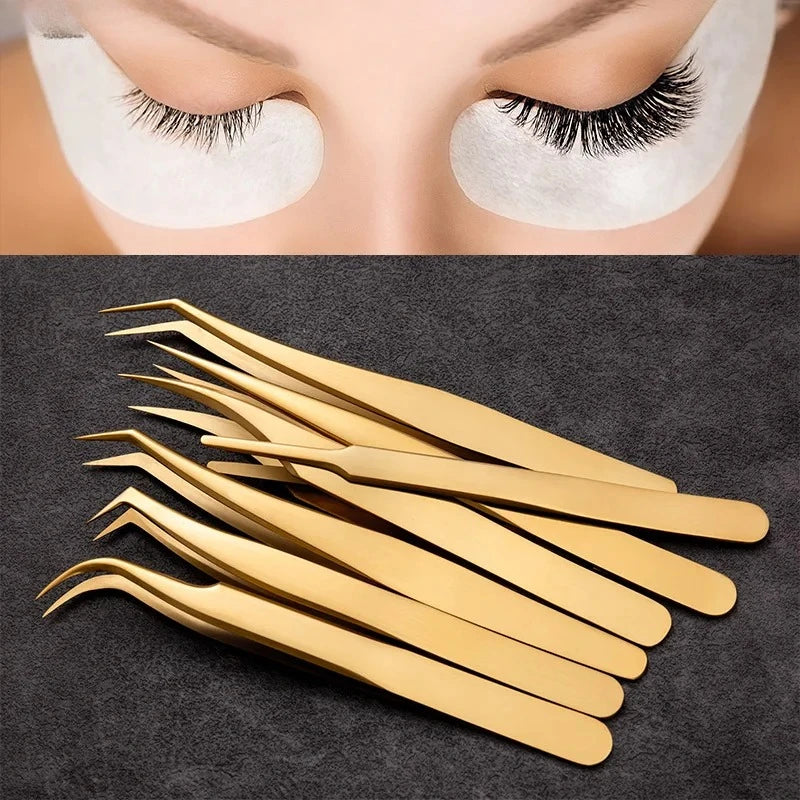 Eyelashes Tweezers Stainless Steel For Lashes Extension Makeup Tools Nail Art Accessories Rhinestone Picker Tools