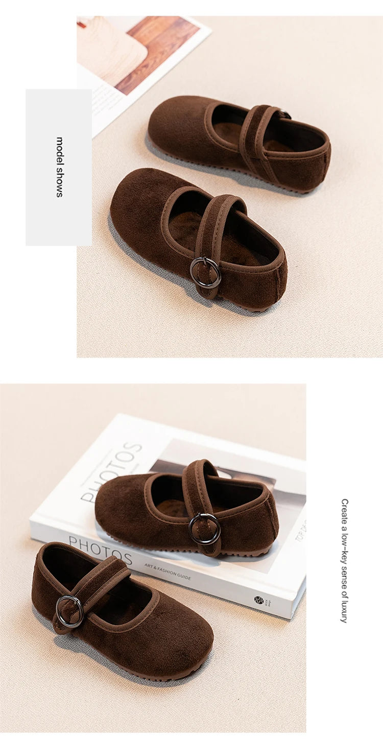 Baby Girls Spring/Autumn Fashion Popular New Kids Solid Color Flat Casual Comfortable Student Children's Walking Shoes Size21-30