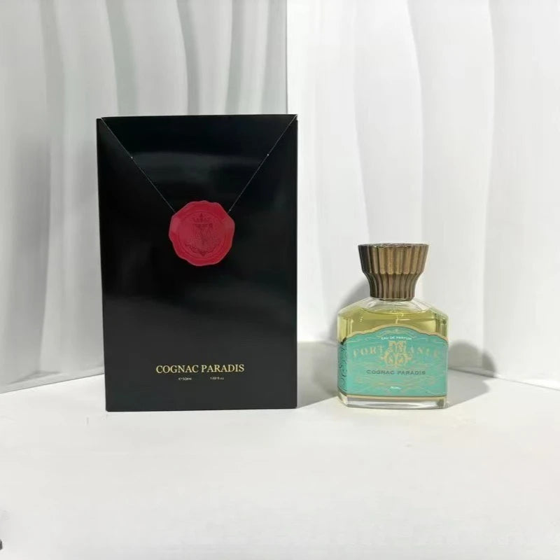 Long Lasting Perfume 50ml for Women Men Cognac Peach Rum Amber Fragrance Body Spray Oriental Woody Parfum Water Deodorant Scent