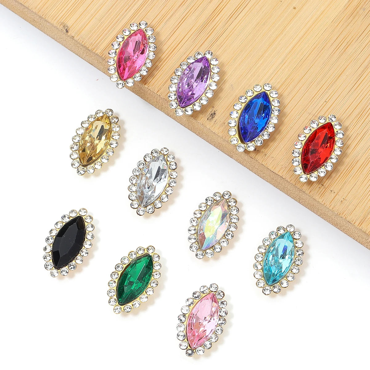 Horse Eye Flatback Reinestone Quality Sewing Crystal Flatback Rhinestones Sew On Stones Glass For Dresses Clothes DIY Jewelry