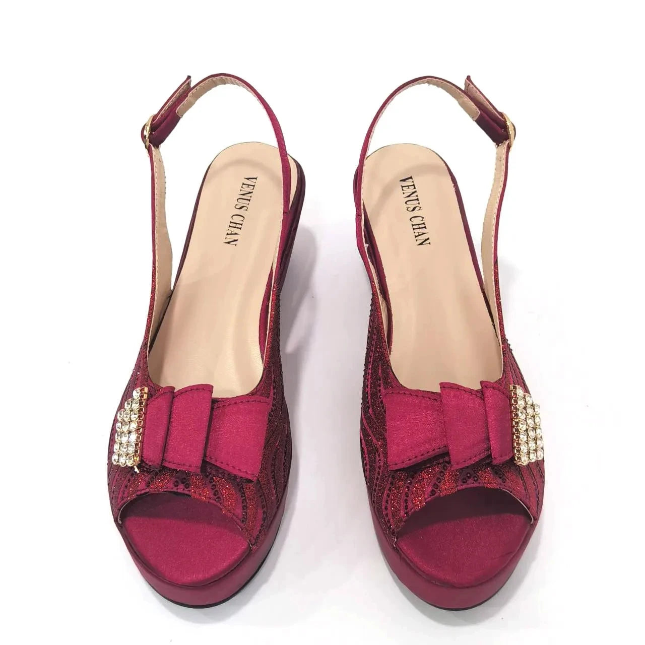 Sandals Italian Fashion Casual Flat Slippers Hollowed Out With Diamonds Women's Shoes African Party Outdoor Shoes