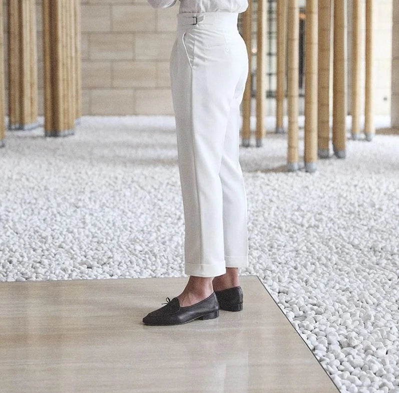 Straight Man Suits Pants Social Tailoring Business High Waist Trousers for Men Summer 2025 Formal New in Work Wear Elegant Up