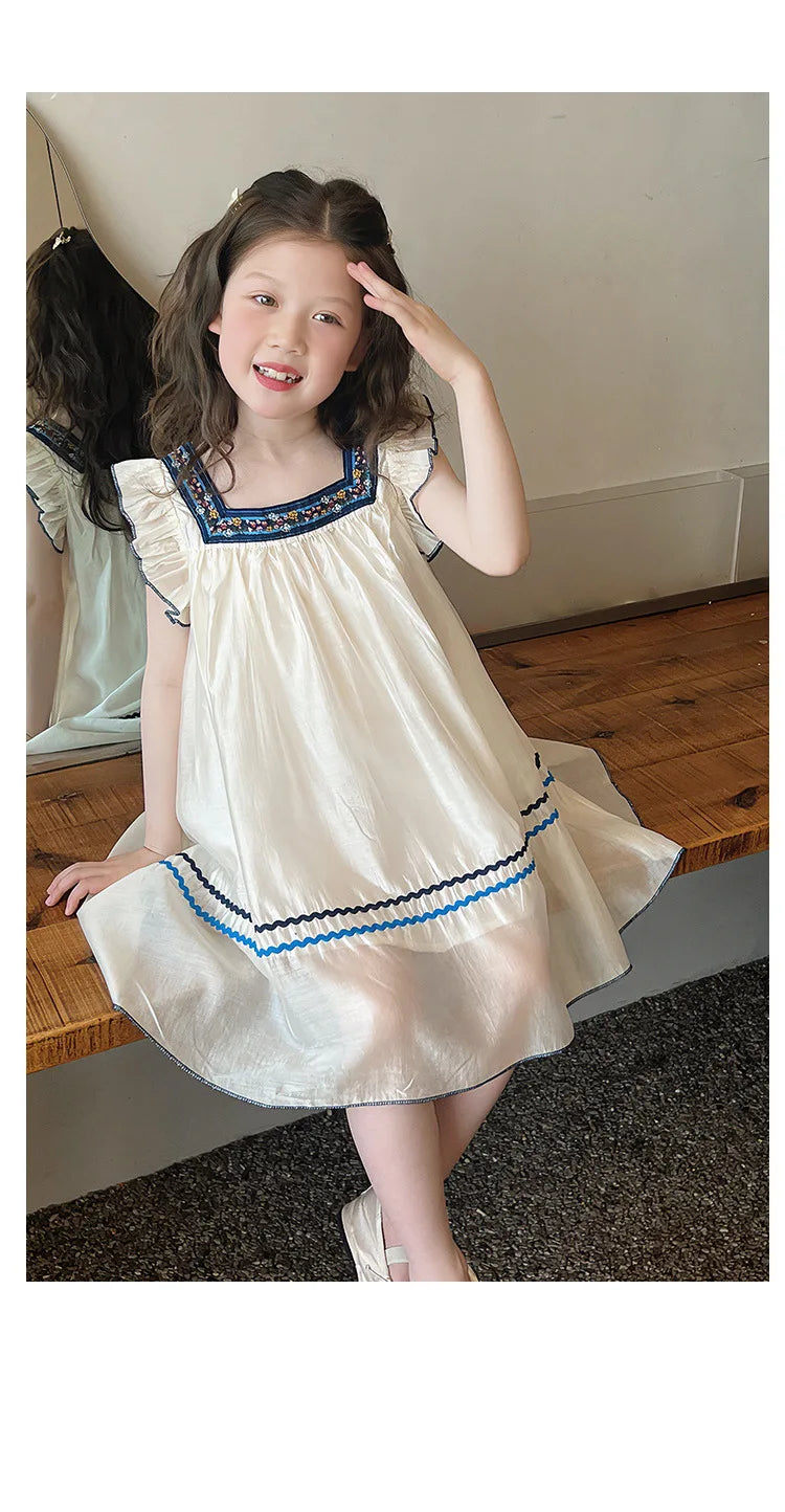 Girls children summer clothing new style cute thin toddler dress baby kids outfit