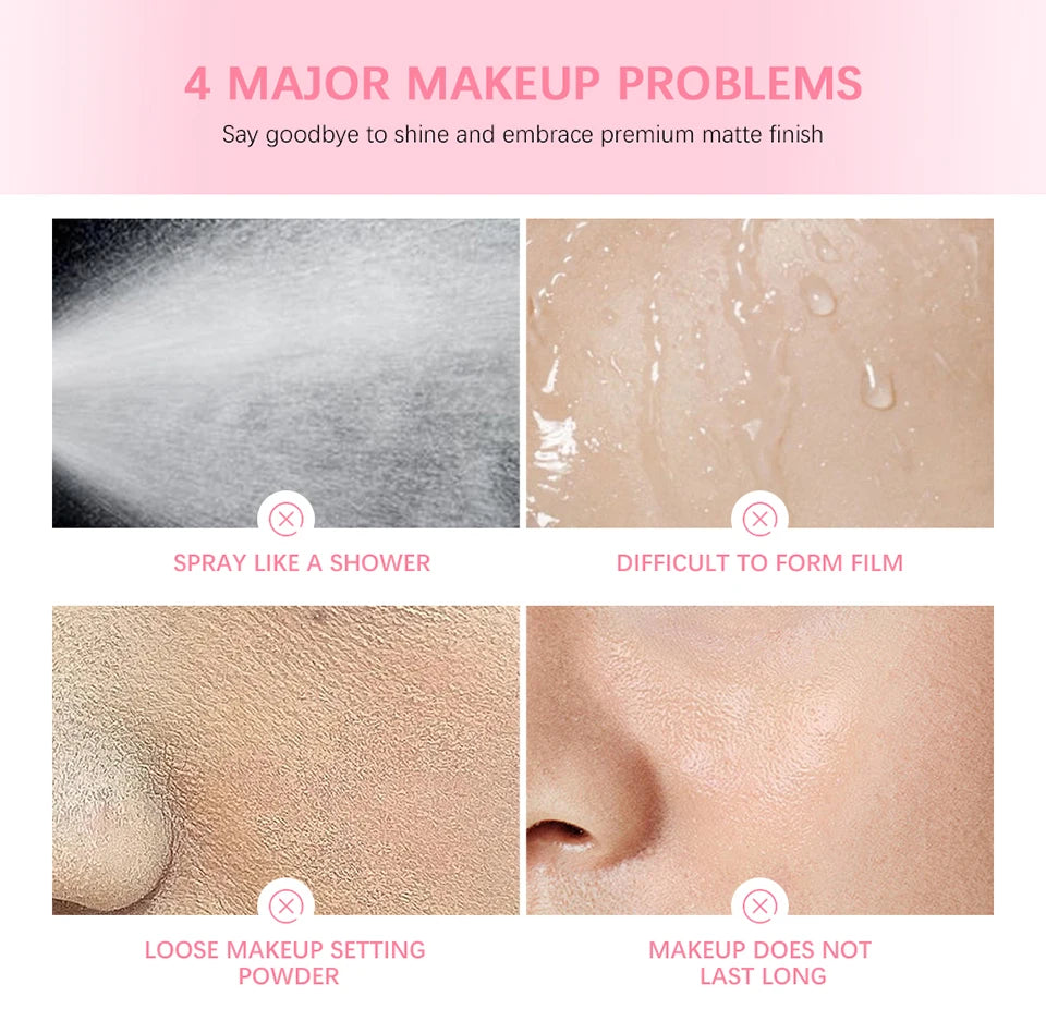 Marie Spray Fijador Matificante — Impermeable, Anti-Sudor, Control de Grasa y de Larga Duración para Mantener el Maquillaje Firme