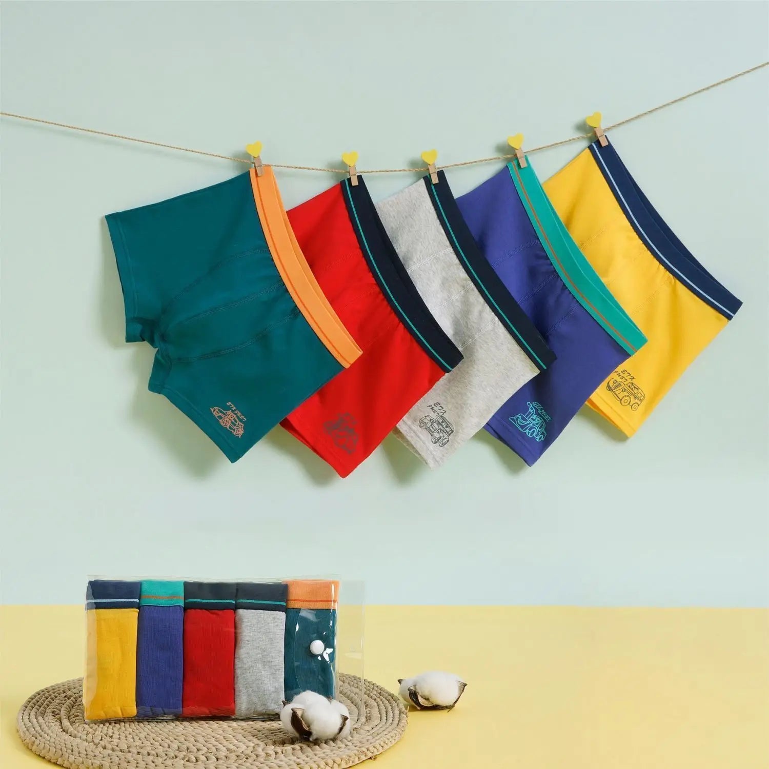 Children's underwear cotton boys  and teenagers boxer shorts boxer shorts 5-pack