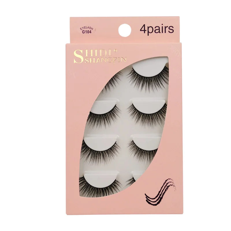 YSDO 3/4 Pairs Eyelashes Natural Long 3d Mink Lashes Faux Cils Hand Made Mink Eyelashes Strip Makeup False Lashes Volume Cilios