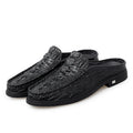 Black Half Shoes for Men Leather Shoes Men Mules Casual Shoes Men Fashion Social Big Size Mocassin Elegantes Walking Shoes