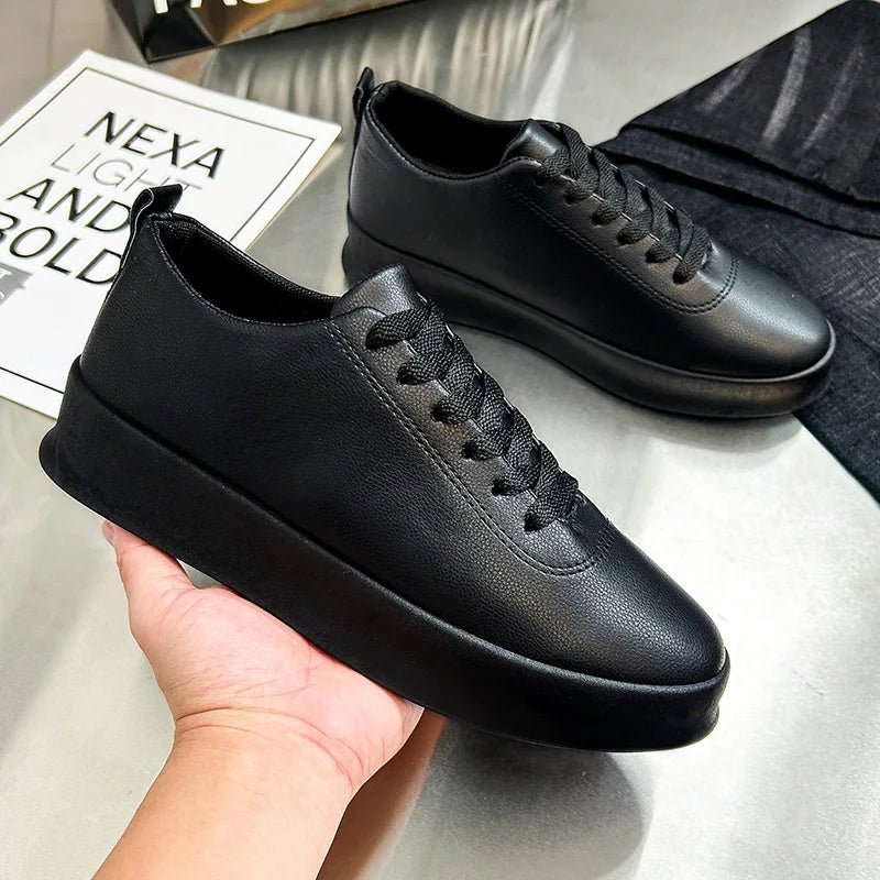 2026 Black Casual Shoes for Men Outdoor Comfortable Men Sneakers Non-slip Walking Shoes Designer Lace-Up Men Sport Shoes