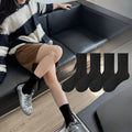 8/4 Pairs of Fashionable Classic Women's Mid-Calf Socks, Black and White Sports Socks, Suitable for Both Men and Women, Large Size Women's Socks: Size 36-43, Soft and Breathable for Spring, Summer, and Autumn, Simple Style, S