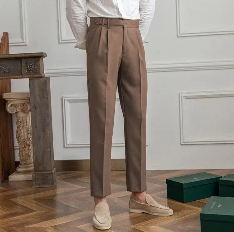 Man Suits Pants Fluid Khaki Draped Trousers for Men Baggy Suit Korean Style Clothes Reviews Many Slacks High Quality Dress Up