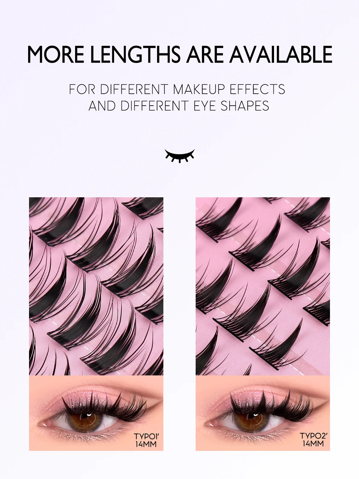 GROINNEYA Cluster Lashes Kit Manga Lashes Natural Eyelash extension Cluster Natural Volume Individual Lashes Mixed Tray Lashes