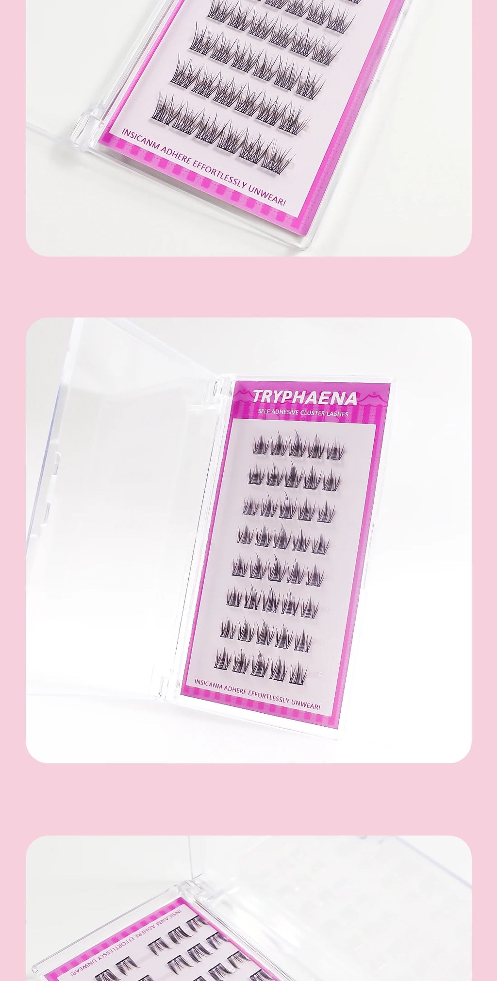 Lash Clusters Set No Glue Needed Self Adhesive Eyelashes Korean Makeup Natural Look Wispy Individual Eyelashes New Manga Lashes