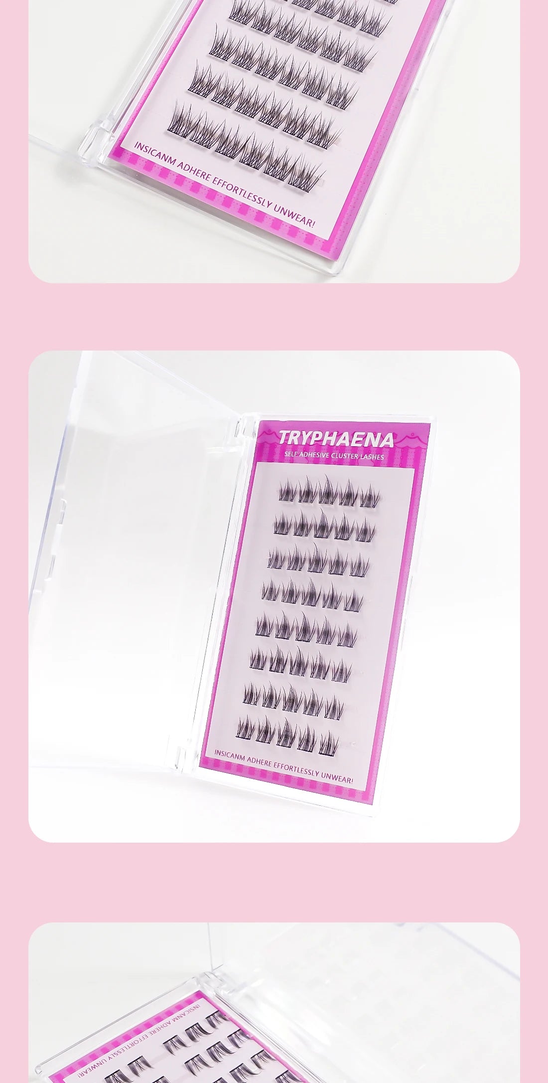 Lash Clusters Set No Glue Needed Self Adhesive Eyelashes Korean Makeup Natural Look Wispy Individual Eyelashes New Manga Lashes