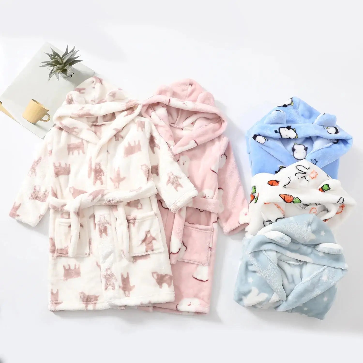 Autumn Baby Boys Pajamas Children Clothes Girls Boys Robes Winter Sleepwear Bathrobe Spring Kids Hooded Bathrobe Girls Clothing