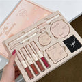 Marie Set de Maquillaje Facial de Regalo — Brillo Labial Doble Punta, Polvo Compacto, Rubor, Sombras, Lápiz de Cejas, Delineador y Aceite Labial