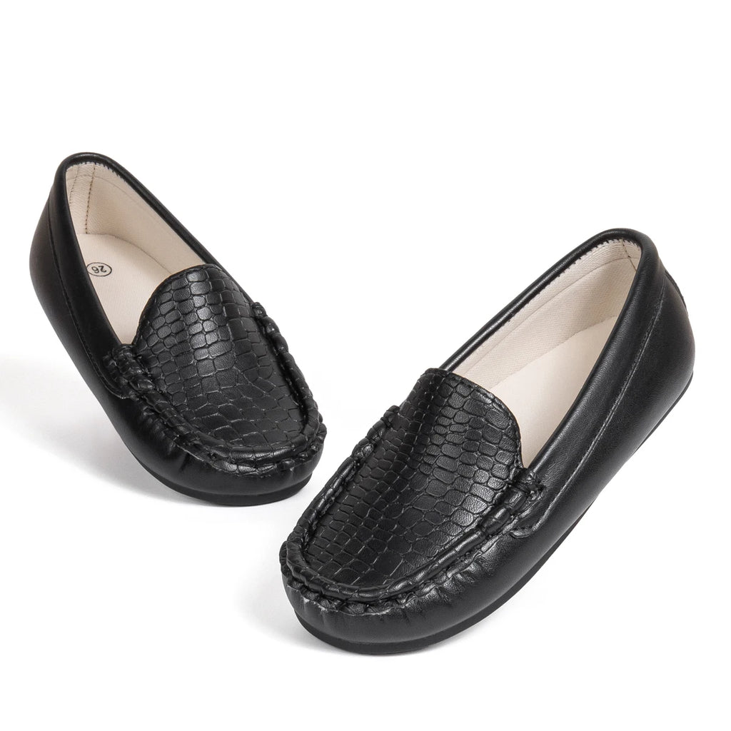 Toddler Boys' Loafers Stone Pattern Slip-On Dress Shoes Kids Comfortable Formal Performance Footwear
