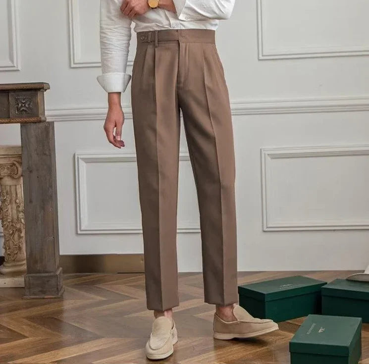 Man Suits Pants Fluid Khaki Draped Trousers for Men Baggy Suit Korean Style Clothes Reviews Many Slacks High Quality Dress Up