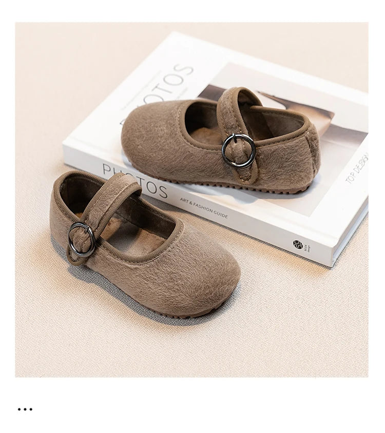 Baby Girls Spring/Autumn Fashion Popular New Kids Solid Color Flat Casual Comfortable Student Children's Walking Shoes Size21-30