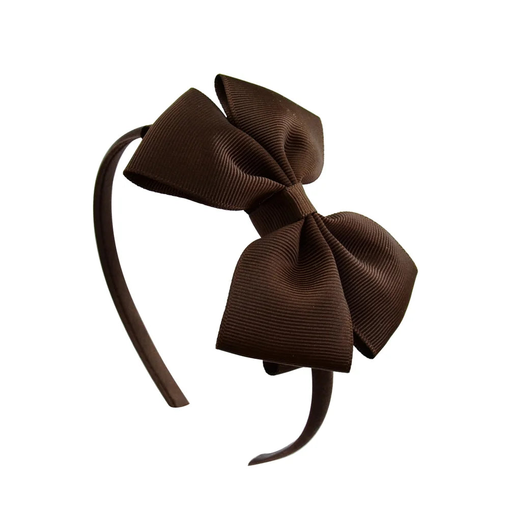 1 Piece Ribbon Handmade Hair Bows Hairbands for Baby Girls 20 Colors Cute Bowknot Solid Headband Headwear Baby Hair Accessories