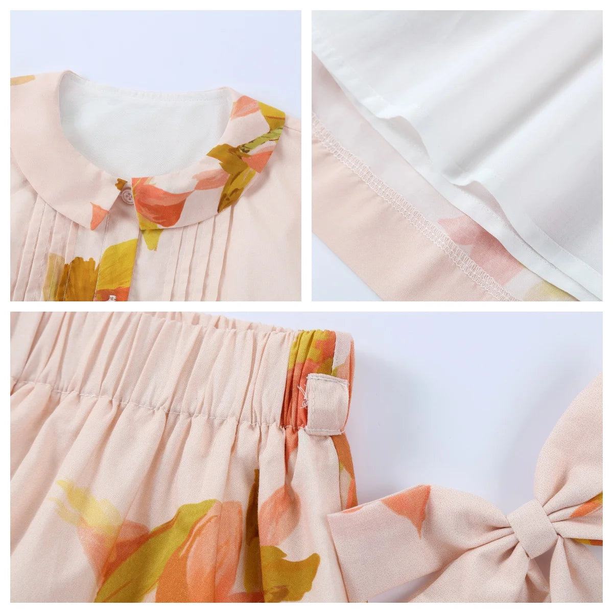 AP Spanish Sunset Collection SS26 Girls Puff Sleeves Dress Embroidery Sweater Boy V-neck Blazer Brothers Sisters Family Matching