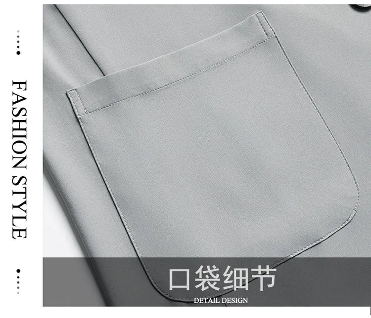 Men's suit - breathable pure color single-layer lightweight summer/autumn sun protection business-fit single-layer jacket