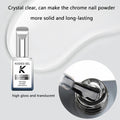 KODIES GEL Clear Chrome Base Coat Metallic Mirror Painting Gel Base No Stick Chrome Powder Semi Permanent UV Manicure Nails Art