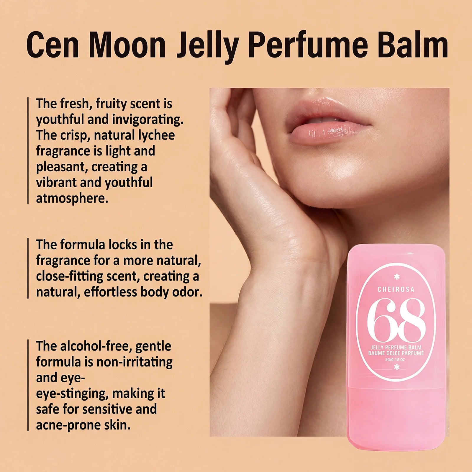 Solid Perfume Balm Series, Natural Fruity Scent, Sweet & Fresh, Long-Lasting Aroma, Versatile, Portable Mini Travel Fragrance
