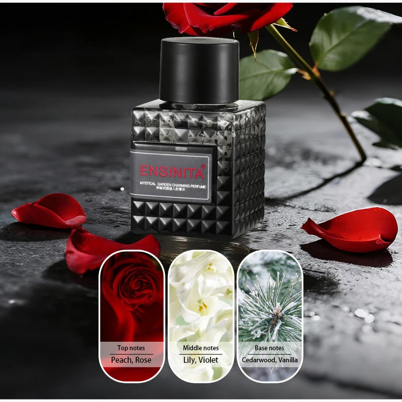 Premium Unisex Charming Perfume Alcohol-free Fresh Rose Peach Floral Fruity Eau De Toilette Exquisite Romantic Fragrance
