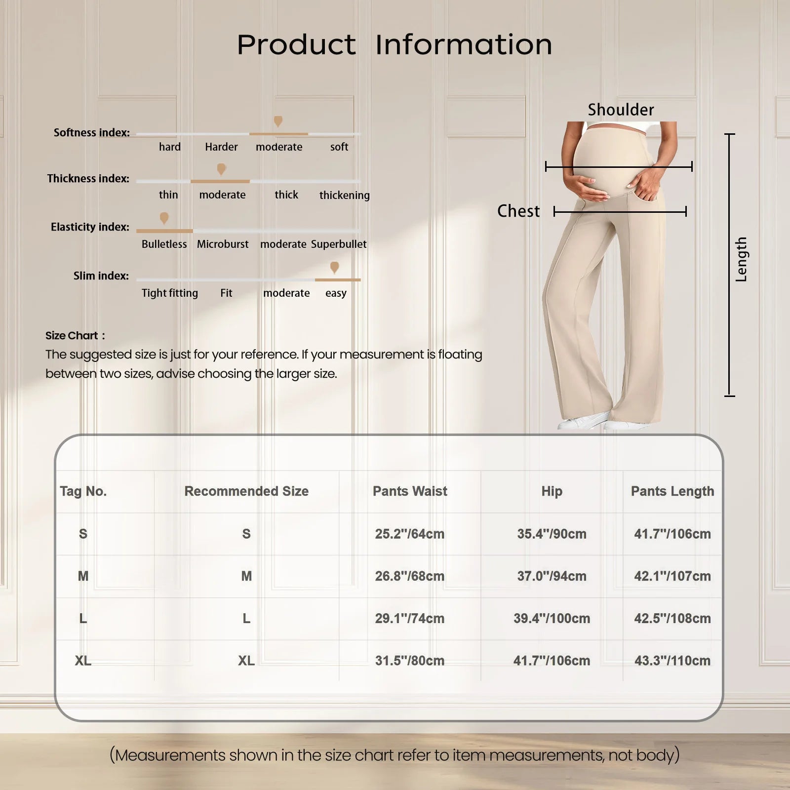 Maternity Pants Over The Belly Yoga Dress Elastic Waistband Stretchy Wide Leg Work Pregnancy Trousers with Pockets Sportswear