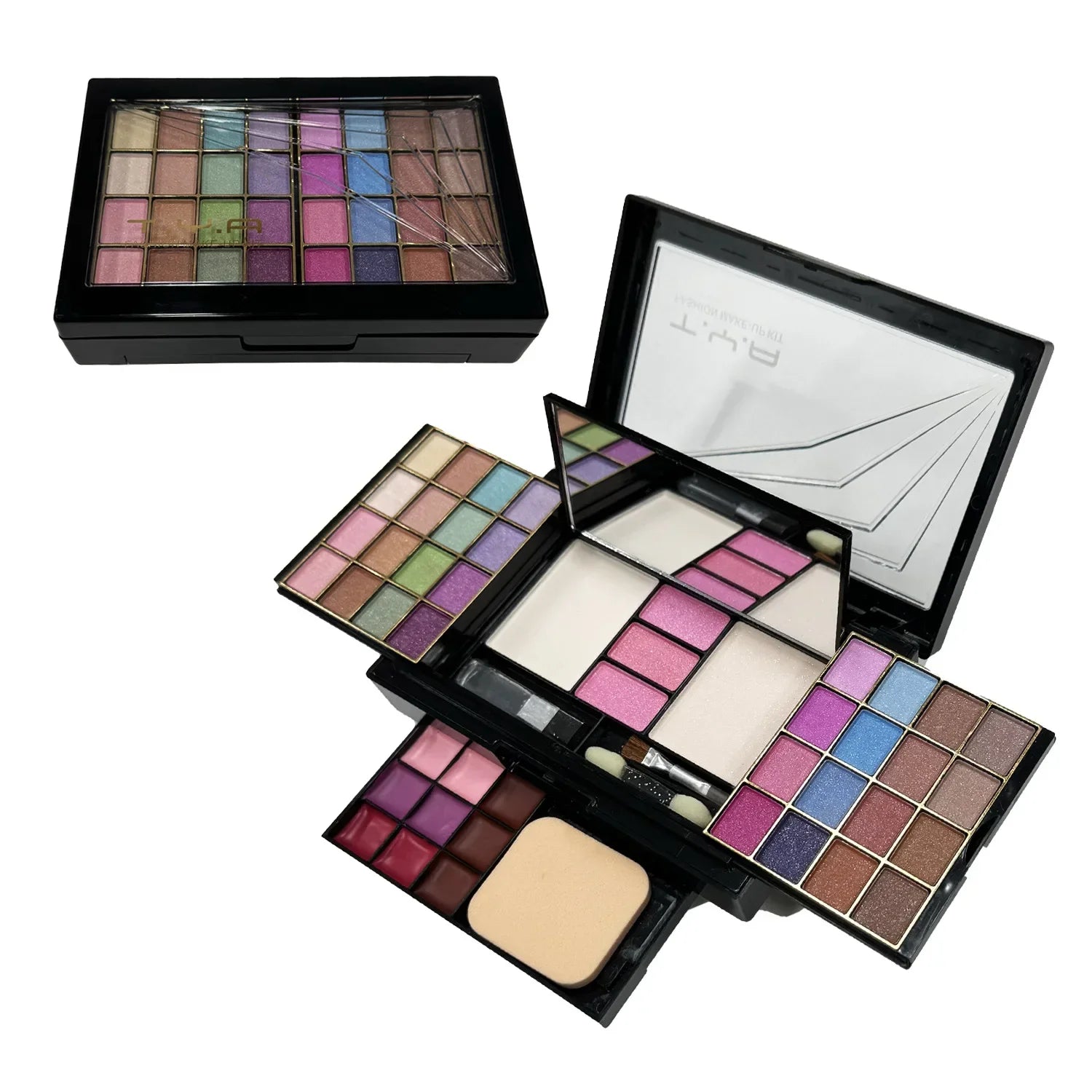 Marie Kit de Maquillaje Completo Multifuncional para Mujer — Caja Todo en Uno con 46 Colores, Labiales, Sombras, Cejas, Brochas y Paleta de Maquillaje