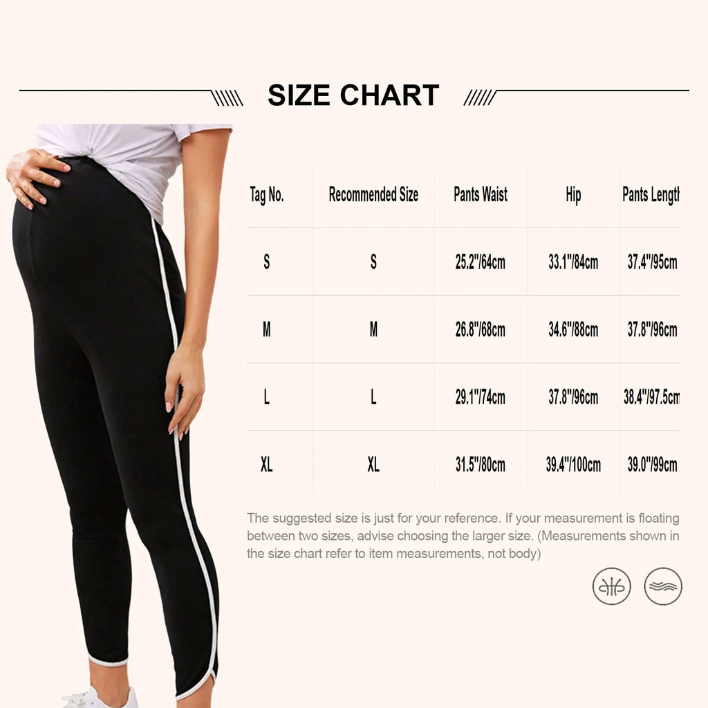 Maternity Pants Over The Belly Yoga Dress Elastic Waistband Stretchy Wide Leg Work Pregnancy Trousers with Pockets Sportswear