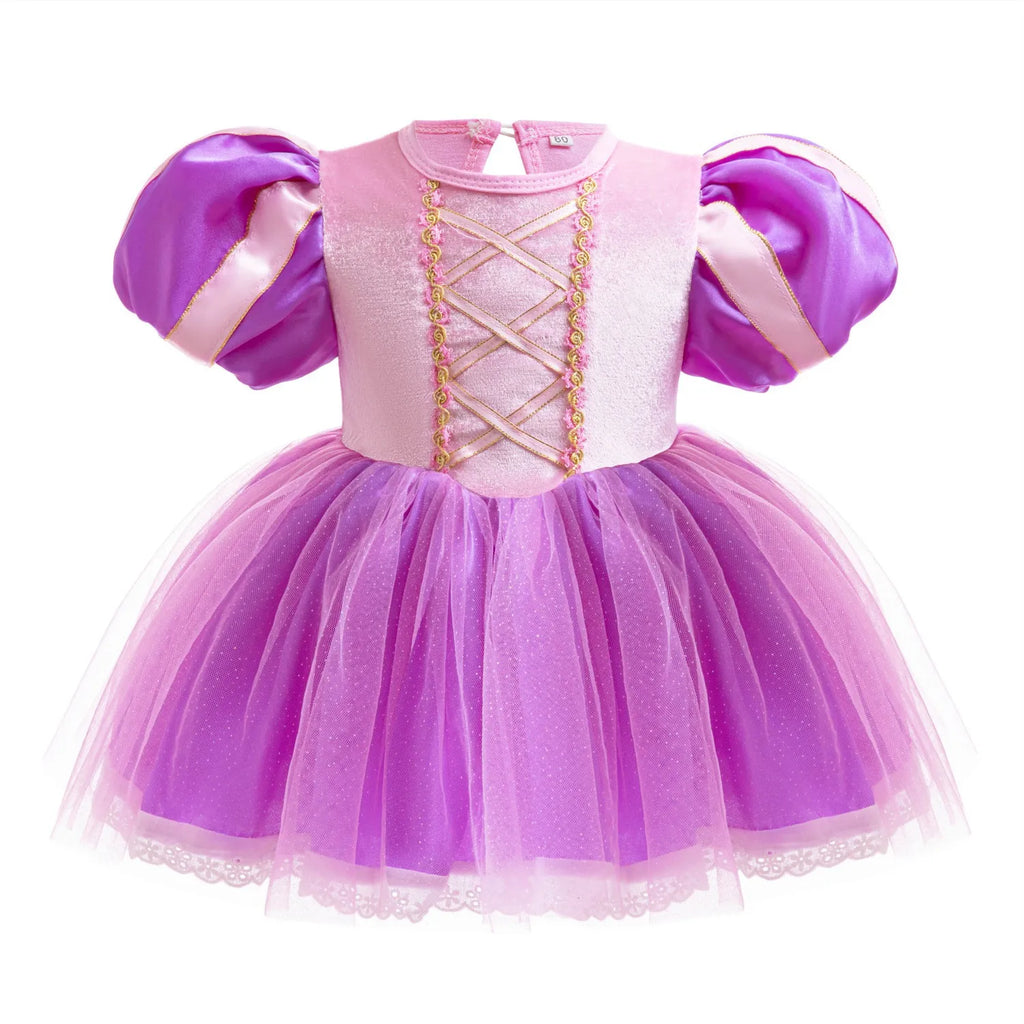 Little Girl Crawling Clothes Movie Princess Role-playing Costume Baby Cute Cotton Jumpsuit Toddlers Birthday Dress