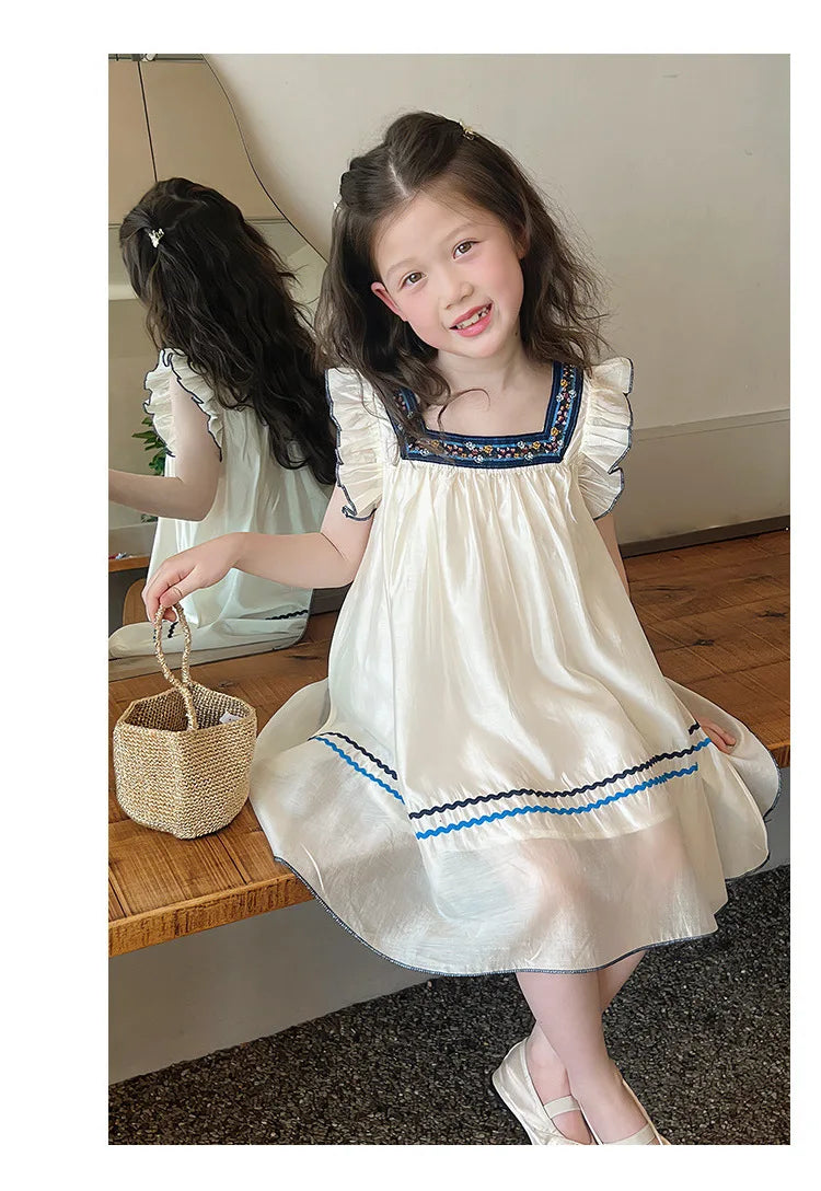 Girls children summer clothing new style cute thin toddler dress baby kids outfit