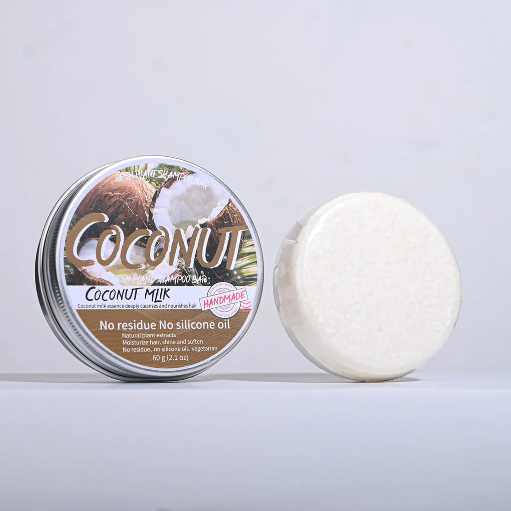 LH+60g Solid Coconut Shampoo with Coconut Oil And Olive Oil Nourishing Moisturizing Scalp Hair Shampoo Bar