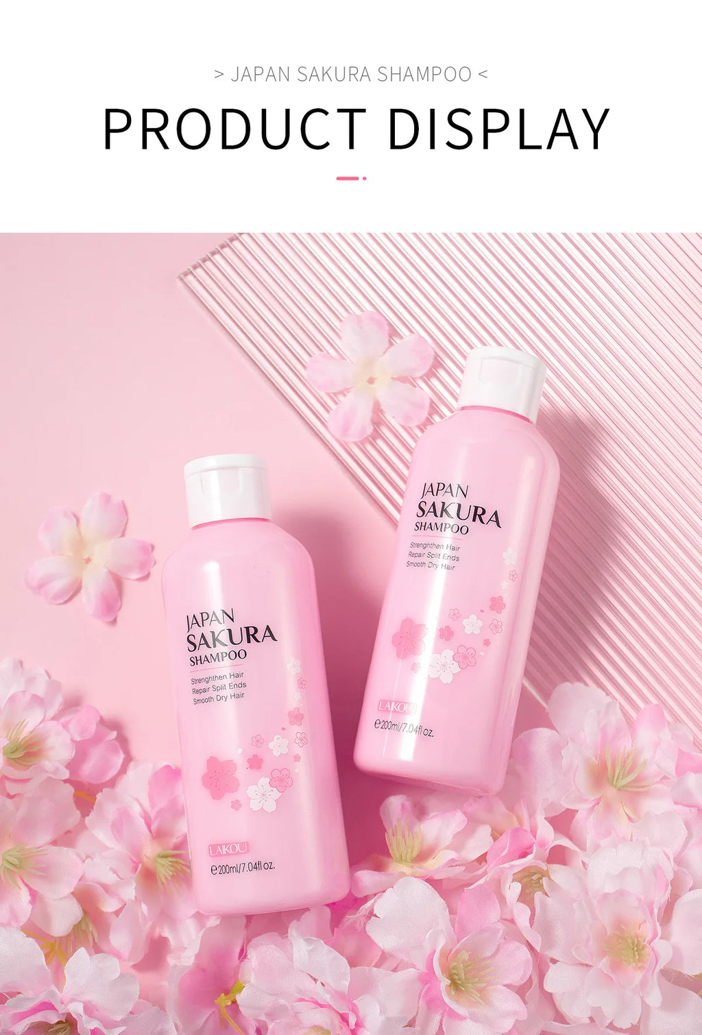 LAIKOU Sakura Shampoo Hair Conditioner Moisturizing Nourishing Repair Damaged  Anti Dandruff Oil Control Shampoos Cleansing Care