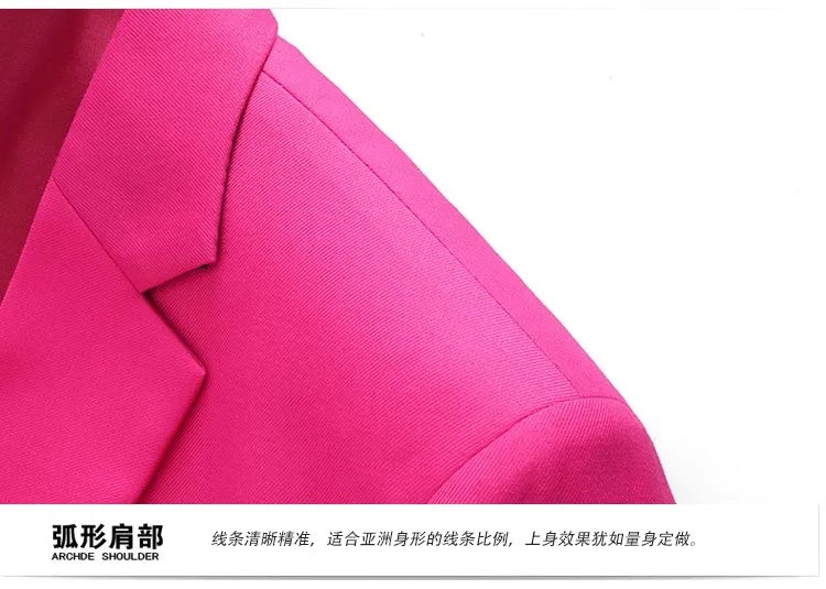 Men's Suits 2 PCS Sets Fashion Business Casual Formal Clothes Man Solid Slim Prom Party Blazer Coats+Trousers Sets Plus Size 6XL