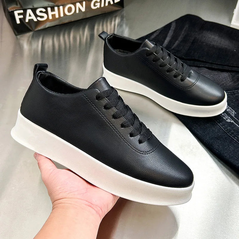 2026 Black Casual Shoes for Men Outdoor Comfortable Men Sneakers Non-slip Walking Shoes Designer Lace-Up Men Sport Shoes