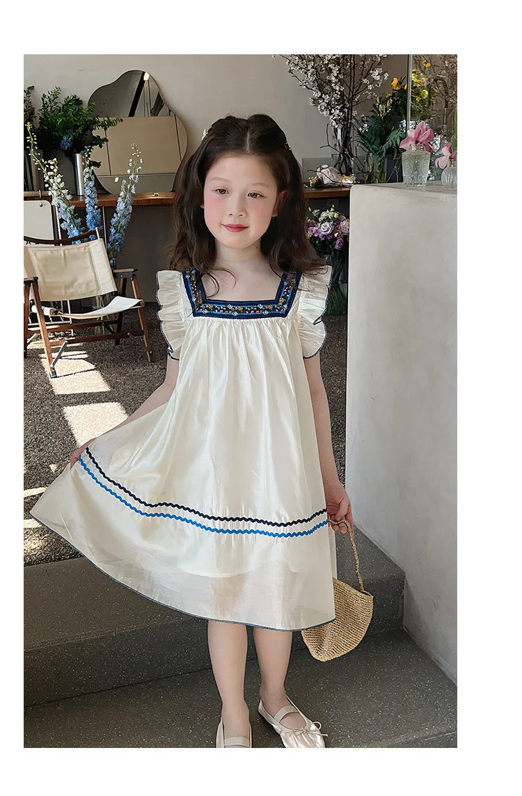 Girls children summer clothing new style cute thin toddler dress baby kids outfit