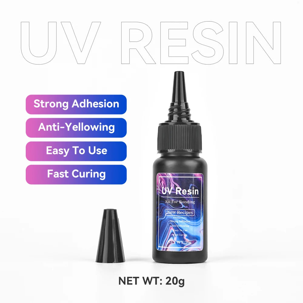 UV Bonding Welding Glue Super Bonding UV Glue Fix Liquid Curing Hard Quick-Drying Resin Jewelry Glass Plastic Wood Repair Glue